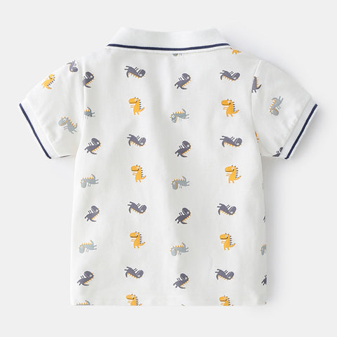 Soft Cotton T-Shirt Dinosaur Print