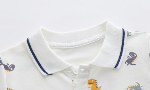 Soft Cotton T-Shirt Dinosaur Print