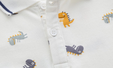 Soft Cotton T-Shirt Dinosaur Print