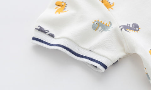 Soft Cotton T-Shirt Dinosaur Print