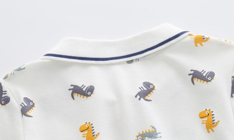 Soft Cotton T-Shirt Dinosaur Print