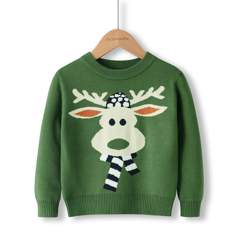 Festive Reindeer Cotton Knit Sweater Collection