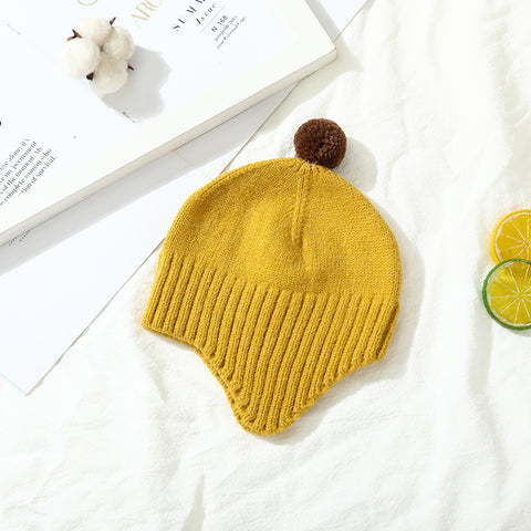 Soft 100% Wool Knit Hat with  Ear Protection