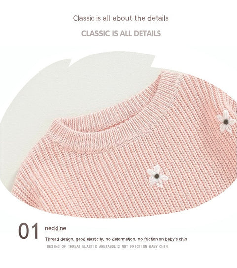 Delicate Soft Cotton Knit Sweater