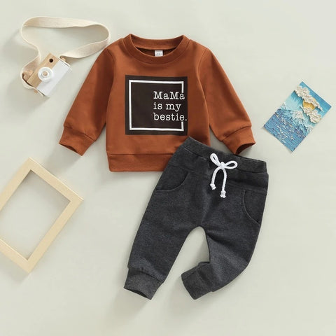 Pullover- und Hosen-Set „Mama Is My Bestie“