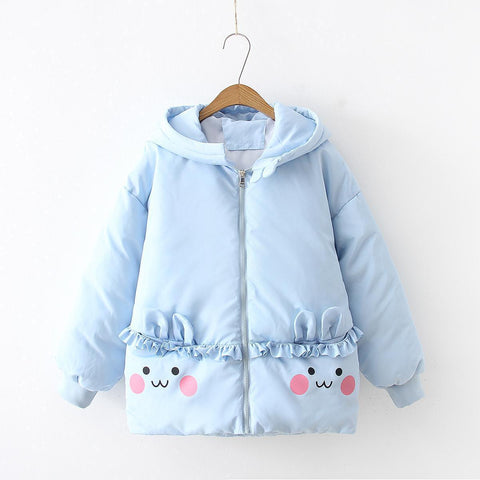 Stylish Bunny Hooded Puffer Jacket