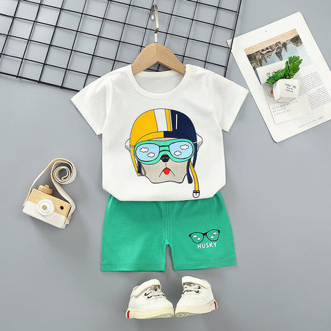 Fun Cotton T-Shirt and Elastic Shorts Set