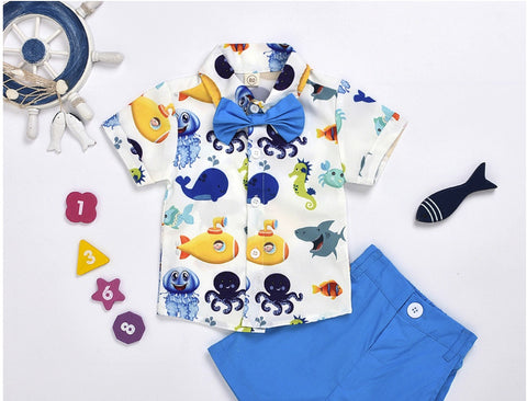 Playful Shirt and Shorts Set