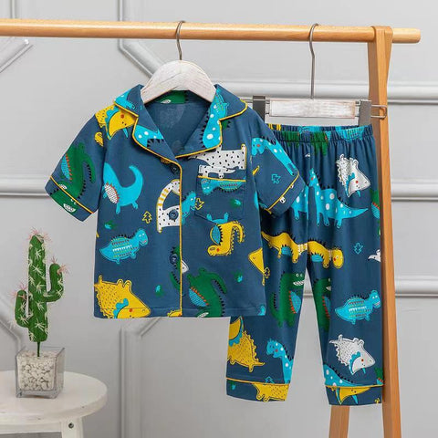 Shirt and Pants Fun Pattern Pajama Set