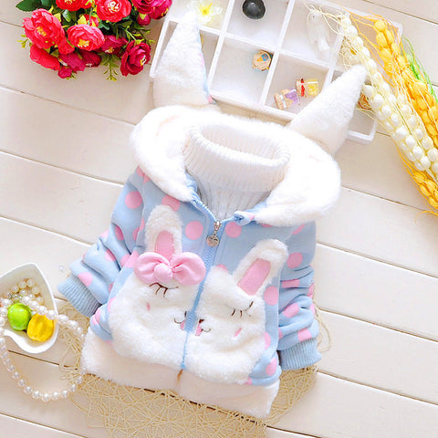 Soft Fleece Hoodie with Bunny Ears
