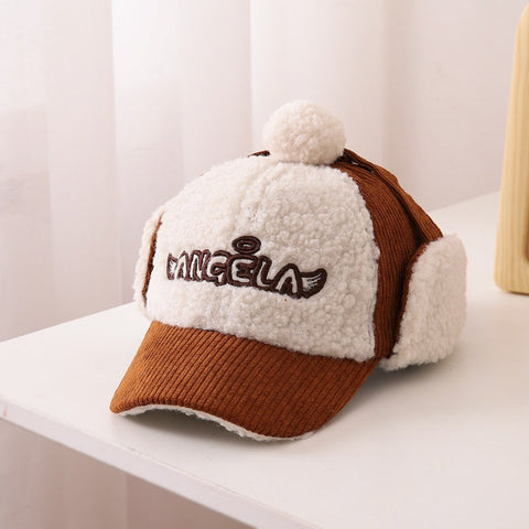 Warm Corduroy and Sherpa Fleece Hat