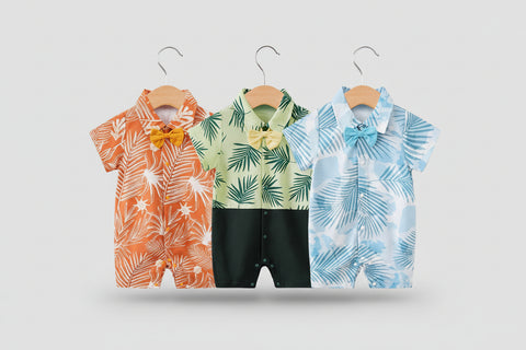 Tropical Bow Tie Romper Collection