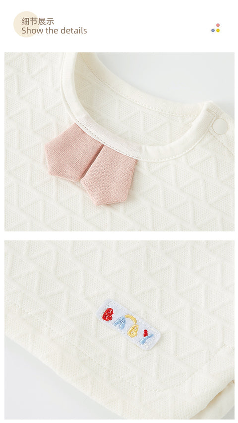 Quilted Jacket and Pants Set with Cow Patch