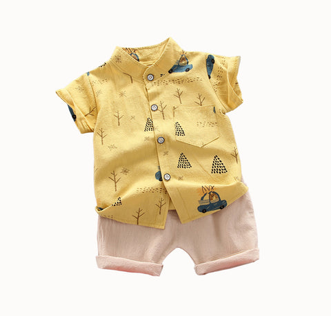 Light Cotton Shirt and Comfy Shorts Set