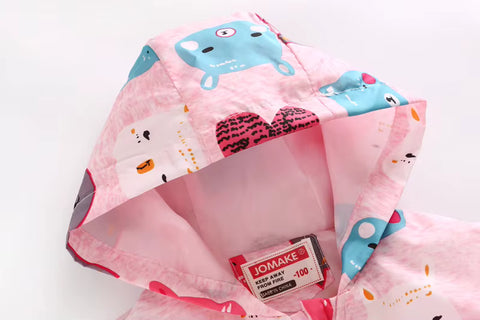 Rainbow Windbreaker Jacket with Hood