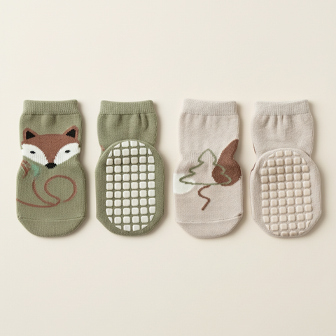Cartoon Theme Cotton Anti-Slip Socks