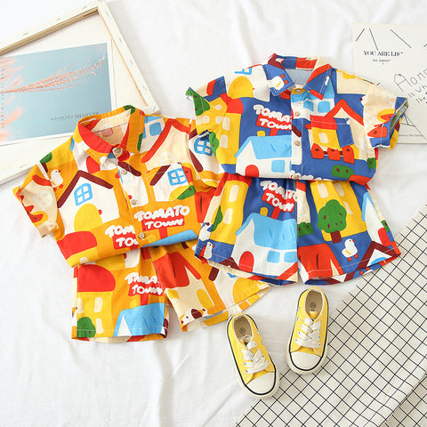 Colourful Shirt & Shorts Set