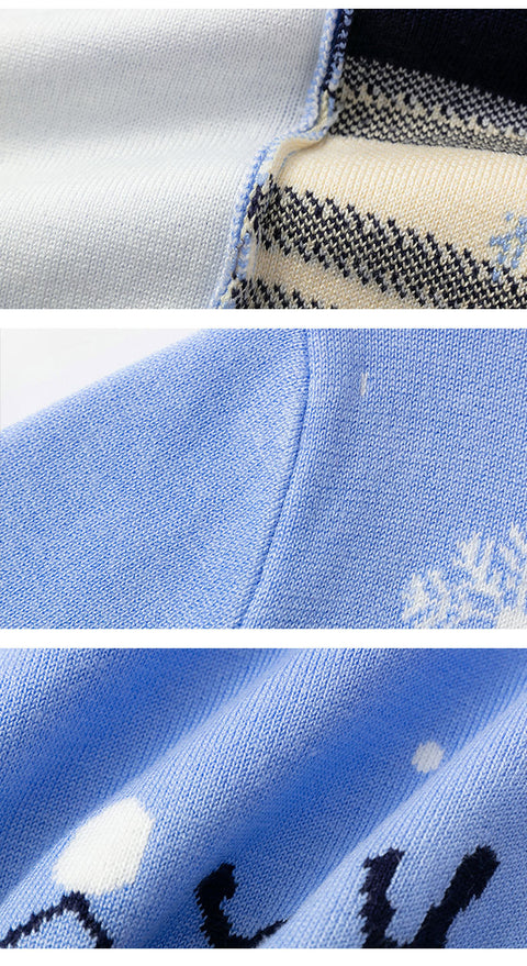 Festive Reindeer Cotton Knit Sweater Collection