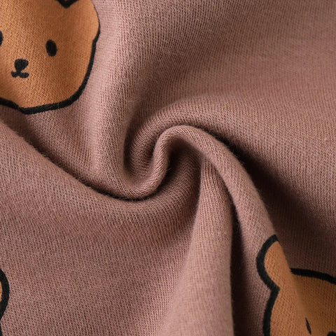 Baumwollpyjama-Set mit Bärenmotiv