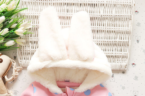 Soft Fleece Hoodie with Bunny Ears