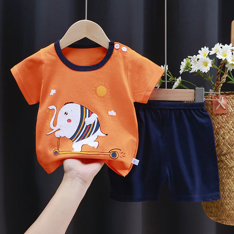 Fun Cotton T-Shirt and Elastic Shorts Set