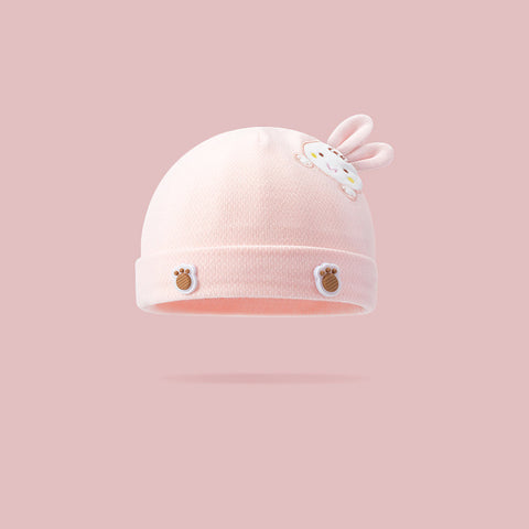 Cotton Knit Bunny Beanie Hat