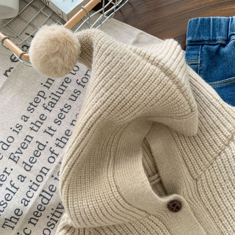 Comfy Soft Knit Hooded Cardigan