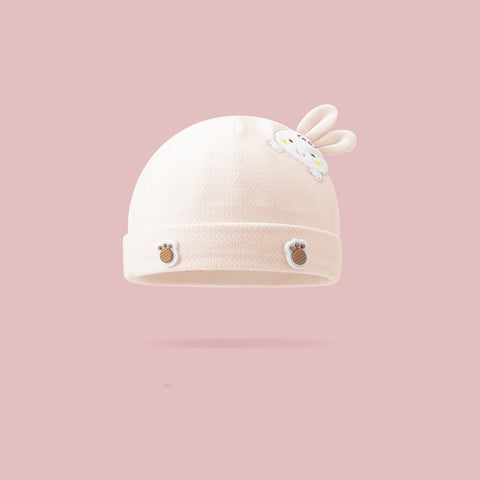 Cotton Knit Bunny Beanie Hat
