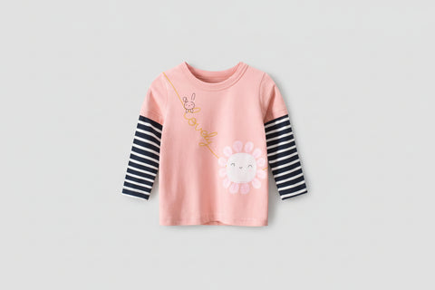 Niedliches Baumwoll-T-Shirt mit Bärenmuster