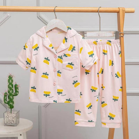 Shirt and Pants Fun Pattern Pajama Set