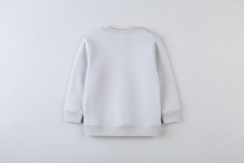 Cotton Sweatshirt with Dinosaur Print