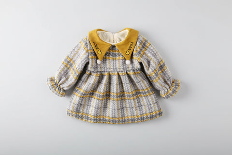 Festive Velvet Plaid Dress