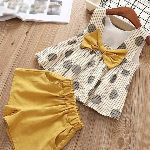 Cotton Sleeveless Blouse and Shorts Set