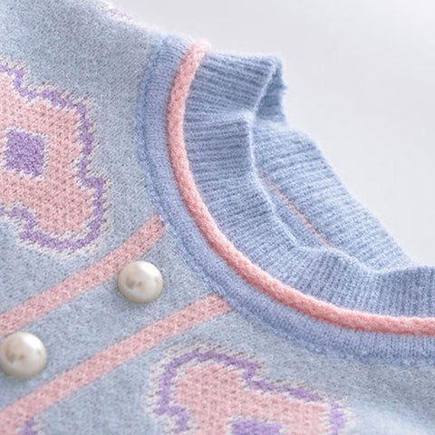 Elegant Jacquard Top and matching Pleated Skirt Set