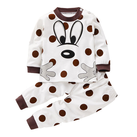 Cartoon Long Sleeve Top and Pants Set