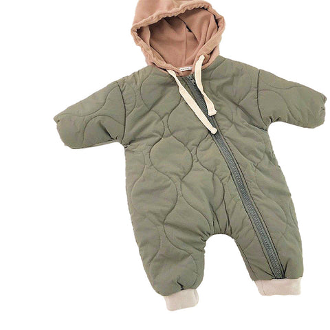 Cozy Cotton Quilted Hooded Romper