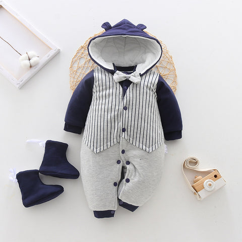 Cute Thicker Cotton Hooded Romper