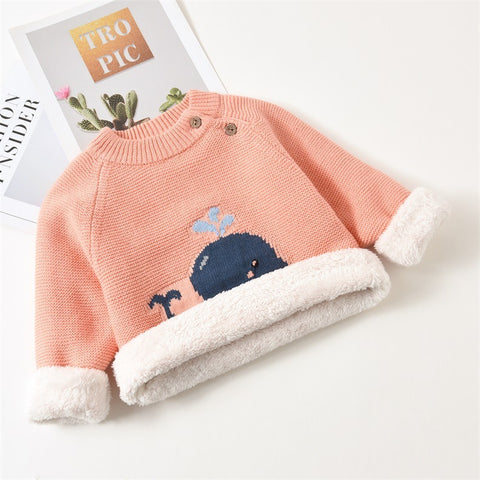 Cozy Knit Sweater Whale Embroidery Design