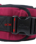 Red bag with a black strap and '6CM' label on a white background