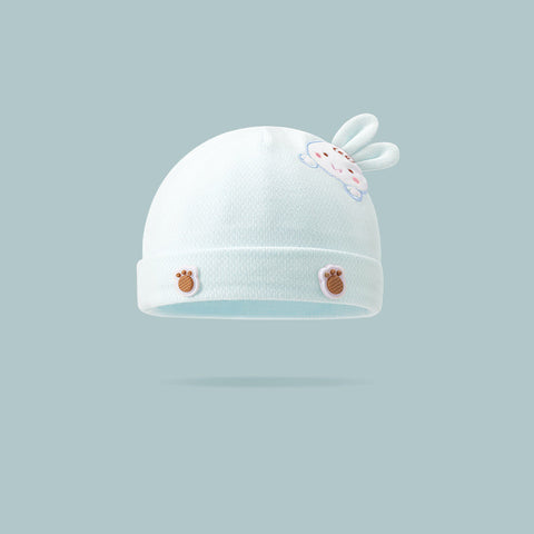 Cotton Knit Bunny Beanie Hat