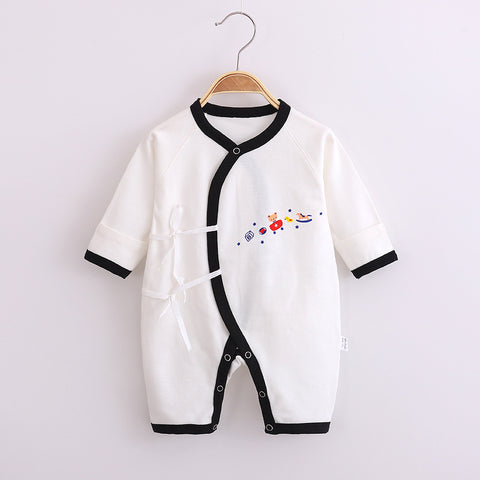 Cotton Kimono Romper with Side Ties