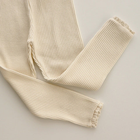 Soft Cotton Ribbed Leggings