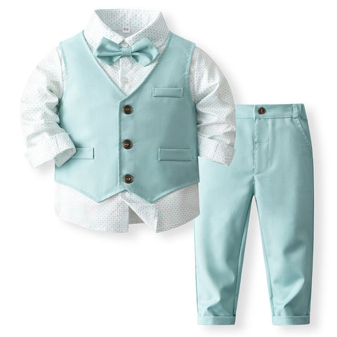 Shirt, Vest and Pants Classic Suit Set