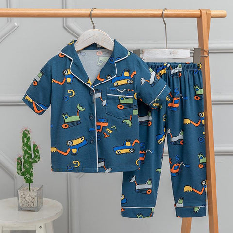 Shirt and Pants Fun Pattern Pajama Set