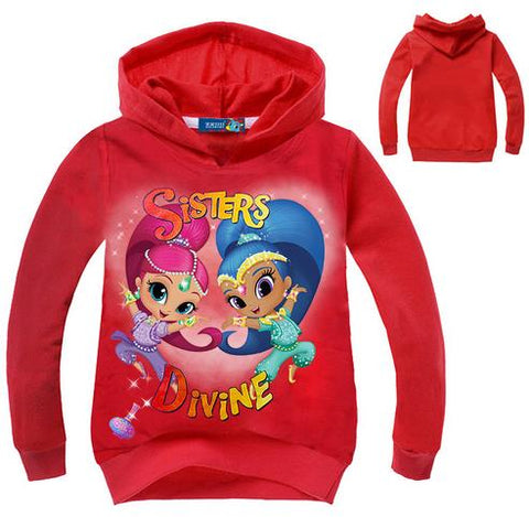 Cotton Hoodie with Sisters Divine Print