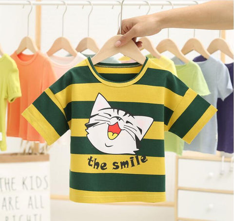 Playful Printed Cotton T-Shirt Collection