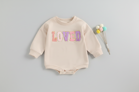 “LOVED” Cozy Cotton Romper