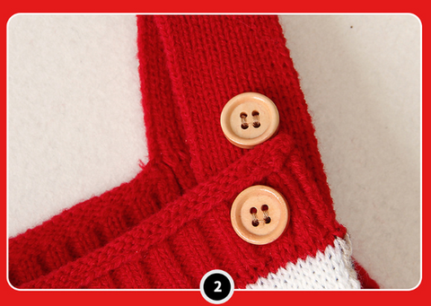 Festive knitted Romper with Reindeer Design