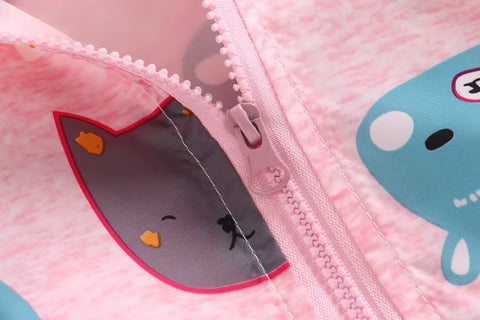 Rainbow Windbreaker Jacket with Hood