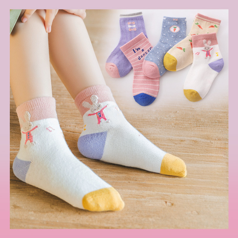 Breathable 5 pair Color Mix Sock Collection